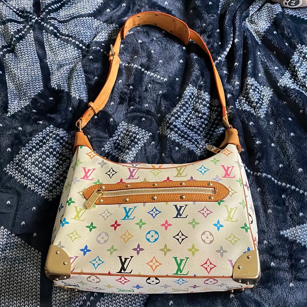 White multicolor bag